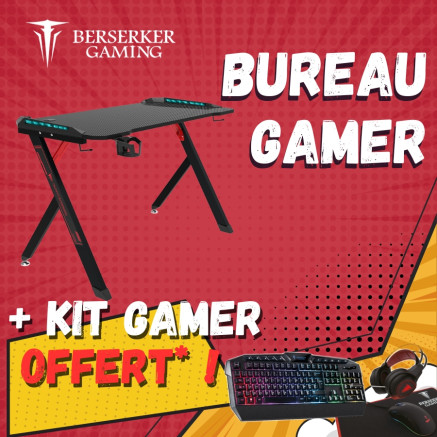 Crazy Pack Berserker - Table gamer Balder 120 Ed. Premium + Kit Gamer OFFERT !