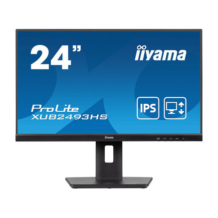 IIYAMA XUB2493HS-B6 - 23.8p IPS FHD 0,5ms 250cd/m² HDMI/DP 2x2W Règlable Noir | ECP Grossiste informatique