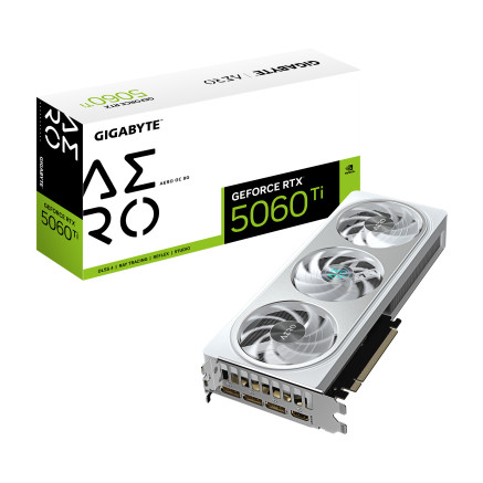 GIGABYTE GeForce RTX 5060 Ti AERO OC 8G Carte Graphique – 8 Go GDDR7, 128 bits, PCI-E 5.0, 2647 MHz Fréquence du processeur, 3