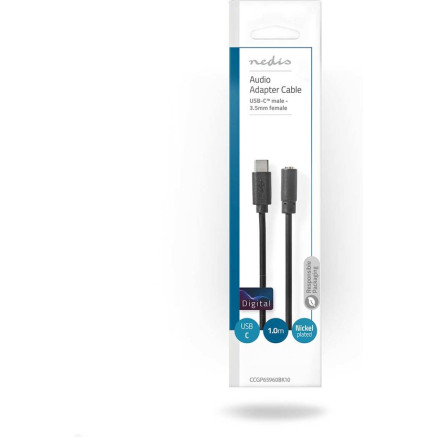 Adaptateur USB-C vers jack 3.5mm M/F 1m | ECP Grossiste informatique