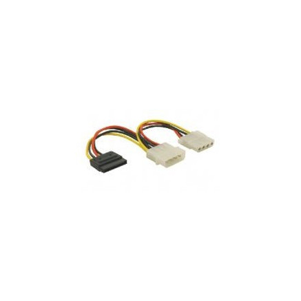 Adaptateur (x2) alim 51/4 M vers 51/4 F   SATA 15P F | ECP Grossiste informatique