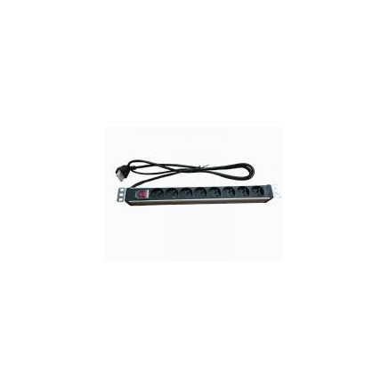 Bandeau 1U 8 prises rack 19p protection surtension. | ECP Grossiste informatique