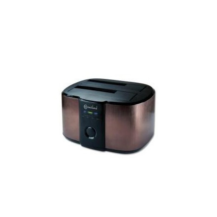 Docking pour 2xHDD 2.5/3.5p Sata USB3 Marron | ECP Grossiste informatique