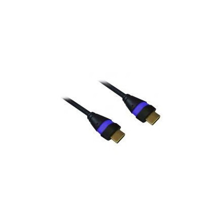 Cordon HDMI 2.0 Ethernet 5m A-A M-M Noir/Bleu | ECP Grossiste informatique
