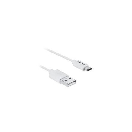 Axxbiz CableBiz-C001 W, USB Type-C plug to USB 2.0 Standard-A plug cable-White | ECP Grossiste informatique