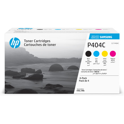 HP CLT-P404C - Pack de 4 - noir, jaune, cyan, magenta - original - cartouche de toner (SU365A) - pour Samsung CLX-3302, 3303,