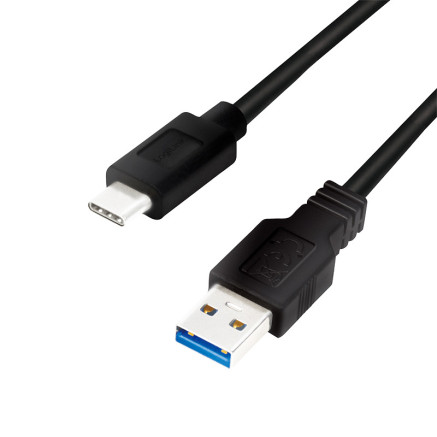 Cle LogiLink USB 3.2 Cle A-Stecker-C-Stecker schwarz 0,5 m