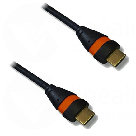 NONVI020919 Cordon HDMI 3m HDMI 2.0 Ethernet M M Noir Orange