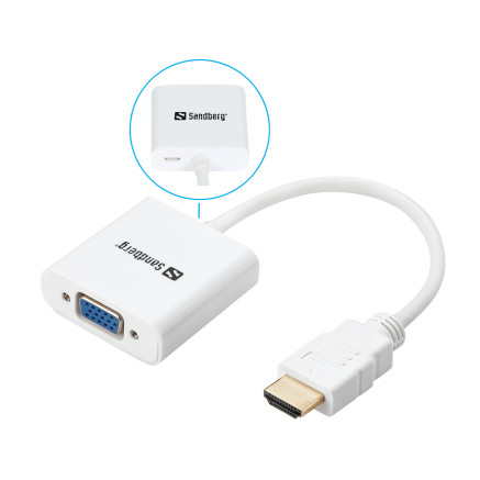 Sandberg HDMI  VGA (ST-BU) Adapter Weiß