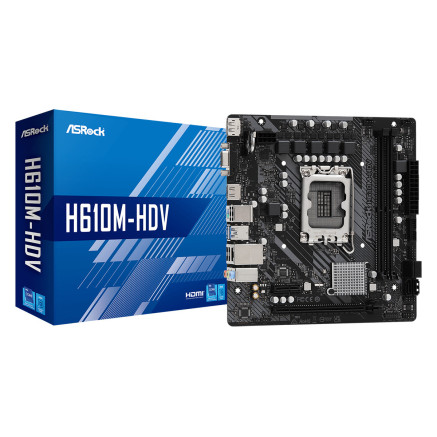 ASRCM039218 ASROCK H610M-HDV - MATX - LGA 1700 - 2x DDR4 - HDMI - DP - VGA