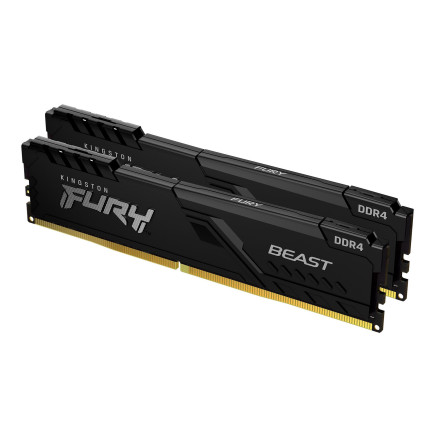 KNGMM038648 Memoire Kingston FURY Beast Black 32 Go  (2 x 16 Go) DDR4 3600 MHz CL18