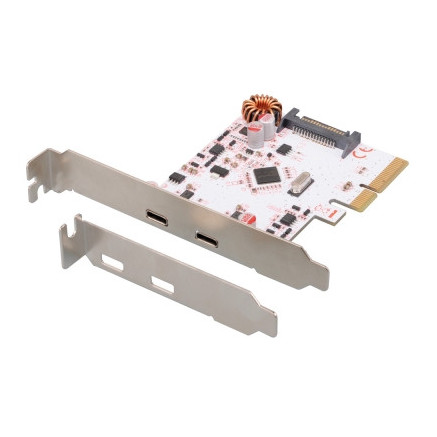 Carte PCI Express 2 ports USB v3.1 Type-C | ECP Grossiste informatique