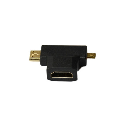 ADAPT.MICRO HDMI + MINI HDMI MALE TO HDMI FEMELLE | ECP Grossiste informatique