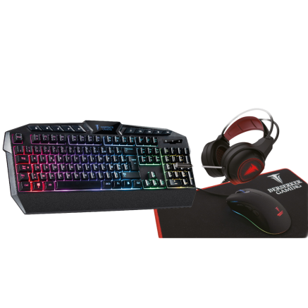 PACK BSK-GAMING GX-804 4EN1 CL+S+TAPIS+CASQUE RGB BACKLIGHTS THOR | ECP Grossiste informatique